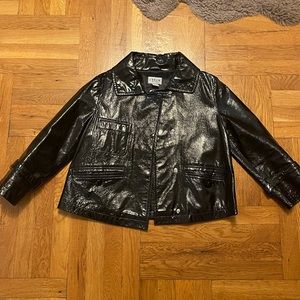 J’envie leather “baby doll” jacket sz S